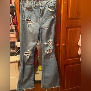AE flare jeans high rise